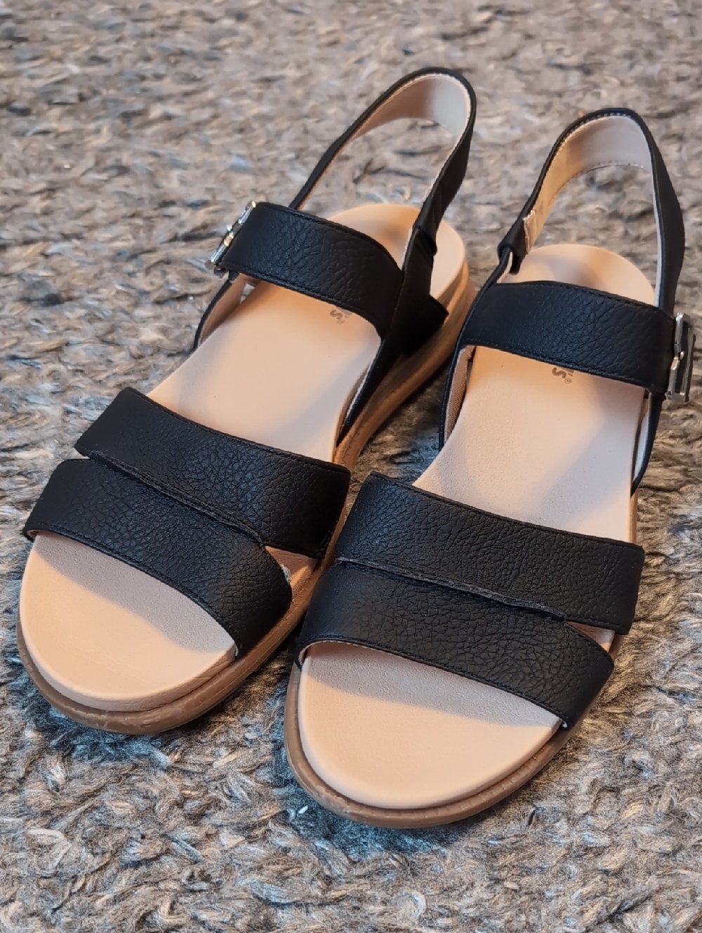 Dr.Scholls Women's Black Comfort Strap Sandals